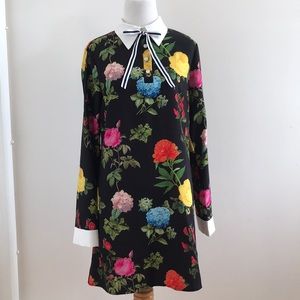 Floral Tie-Accented Dress
